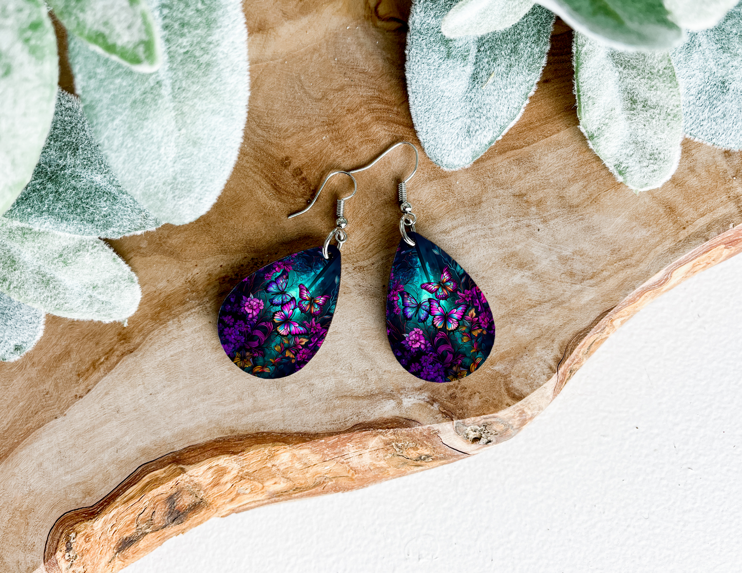 Butterfly Tear Drop Earrings