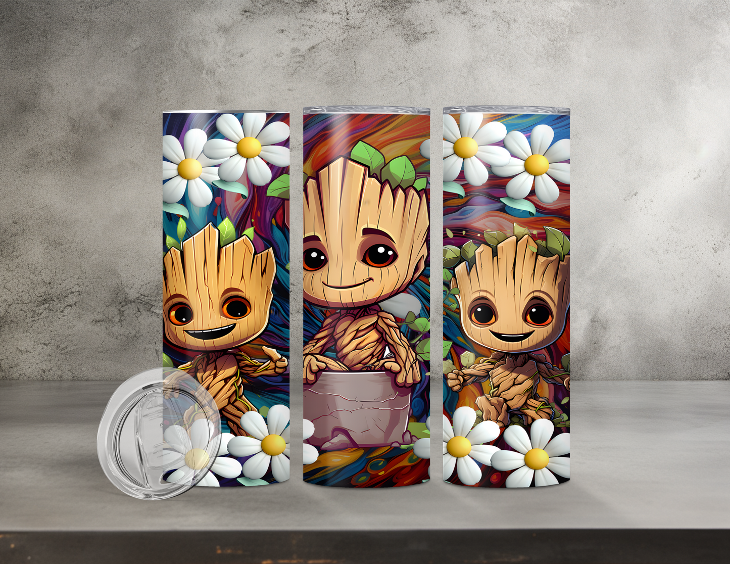 Baby Groot Tumblers (16 Designs)
