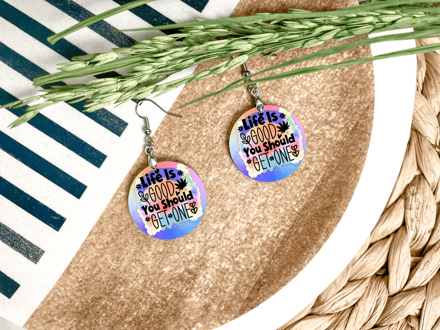 Sarcastic Round Earrings