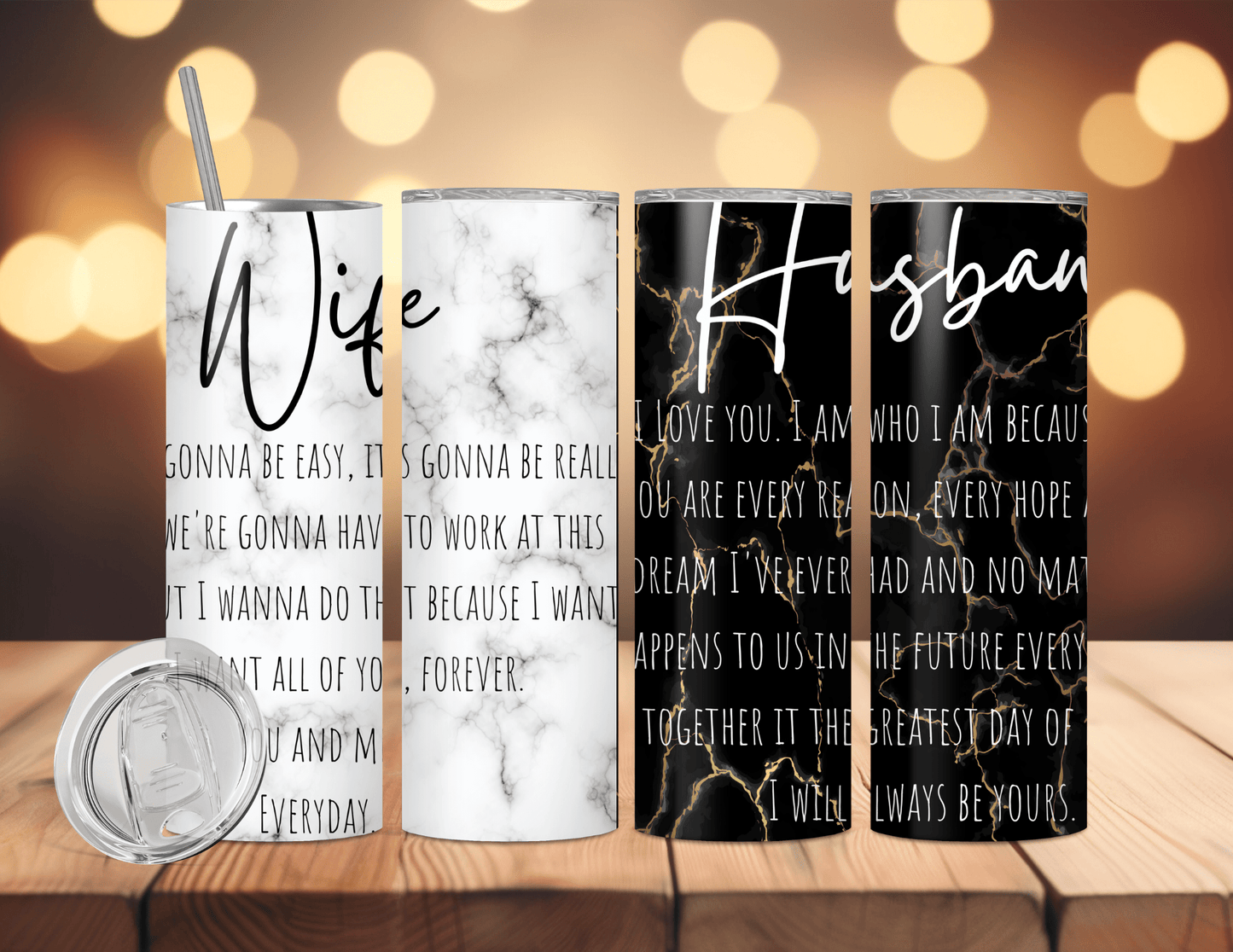 Husband & Wife Tumbler set