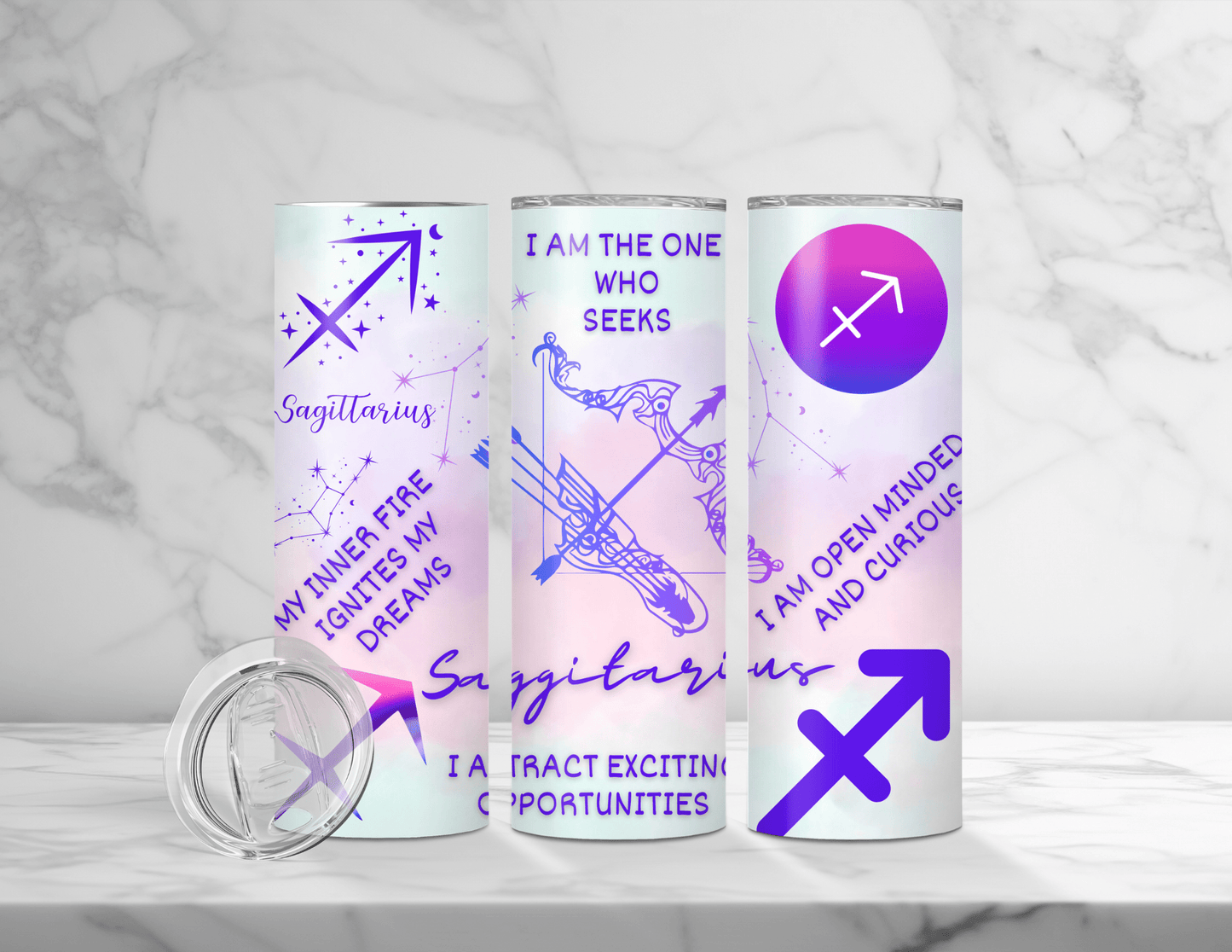 Affirmation Zodiac Tumblers (24 Designs)