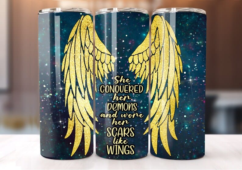 She Conquered Her Demons Tumbler
