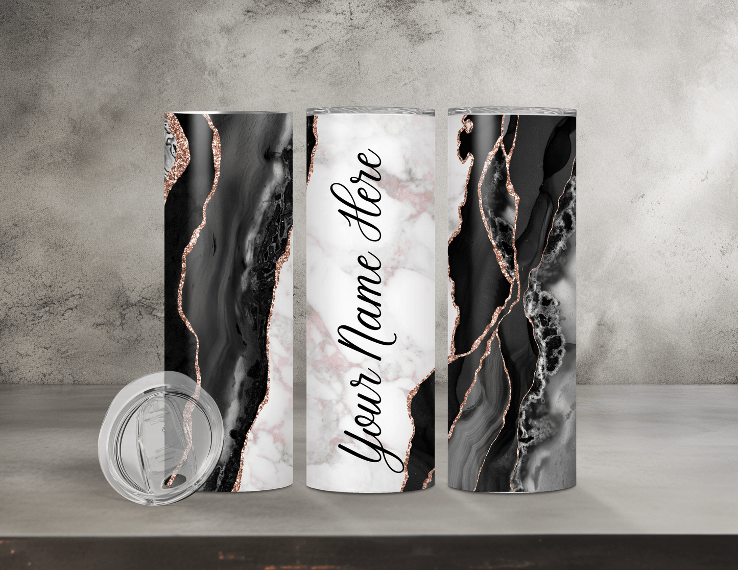 Personalized Agate Tumblers (15 Designs)
