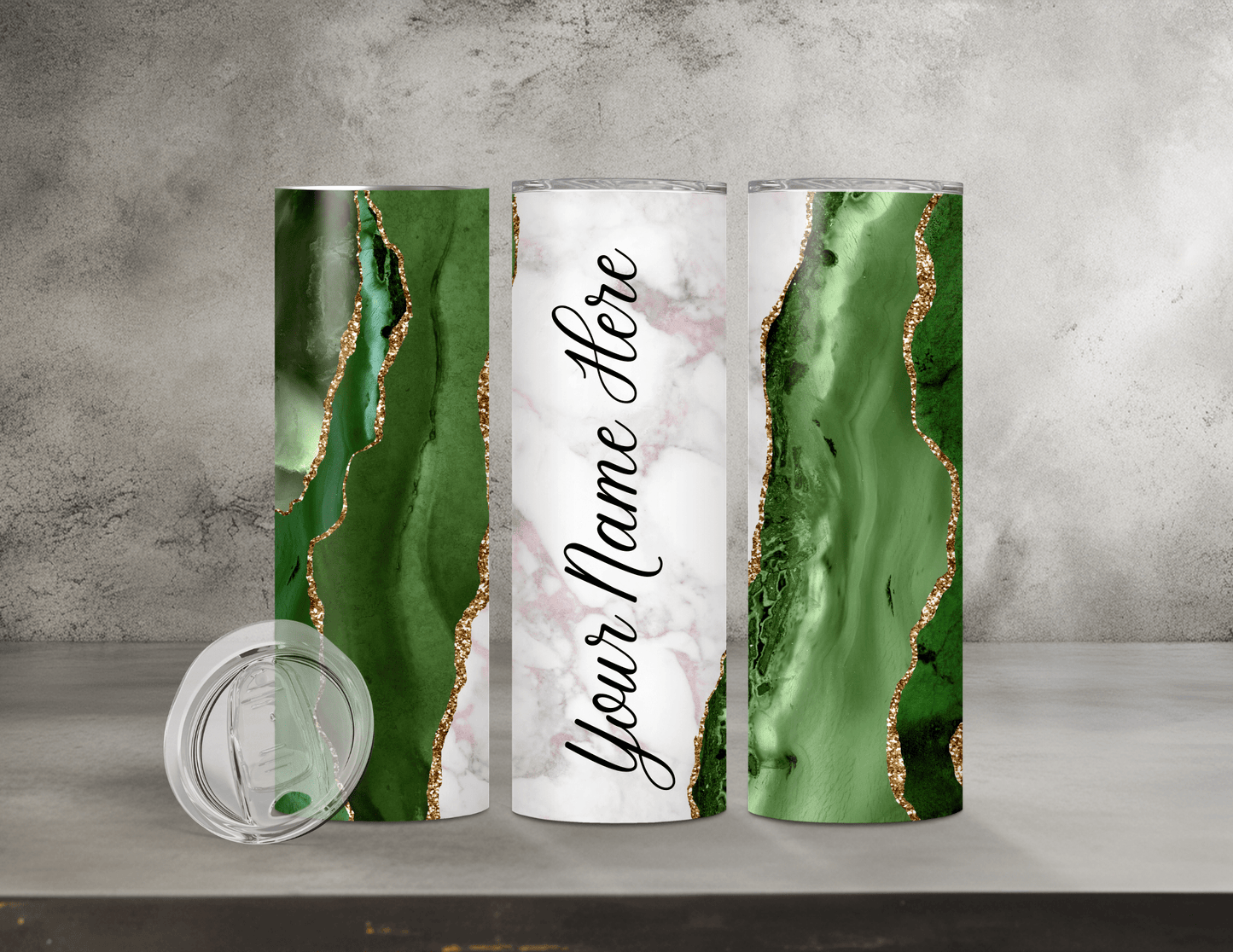 Personalized Agate Tumblers (15 Designs)