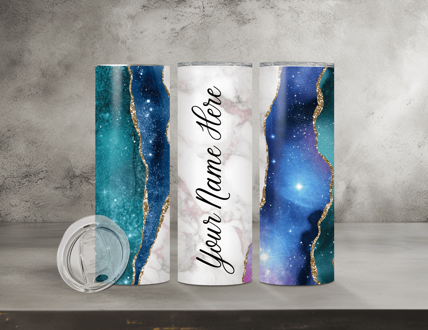 Personalized Agate Tumblers (15 Designs)