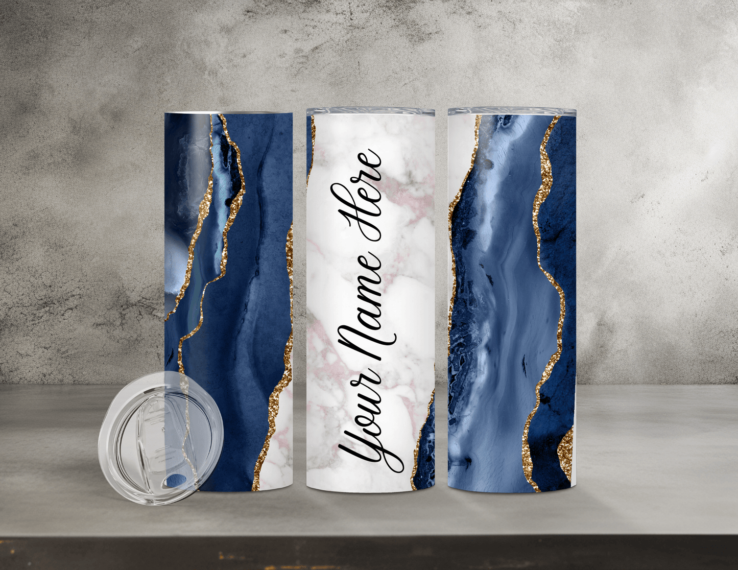 Personalized Agate Tumblers (15 Designs)