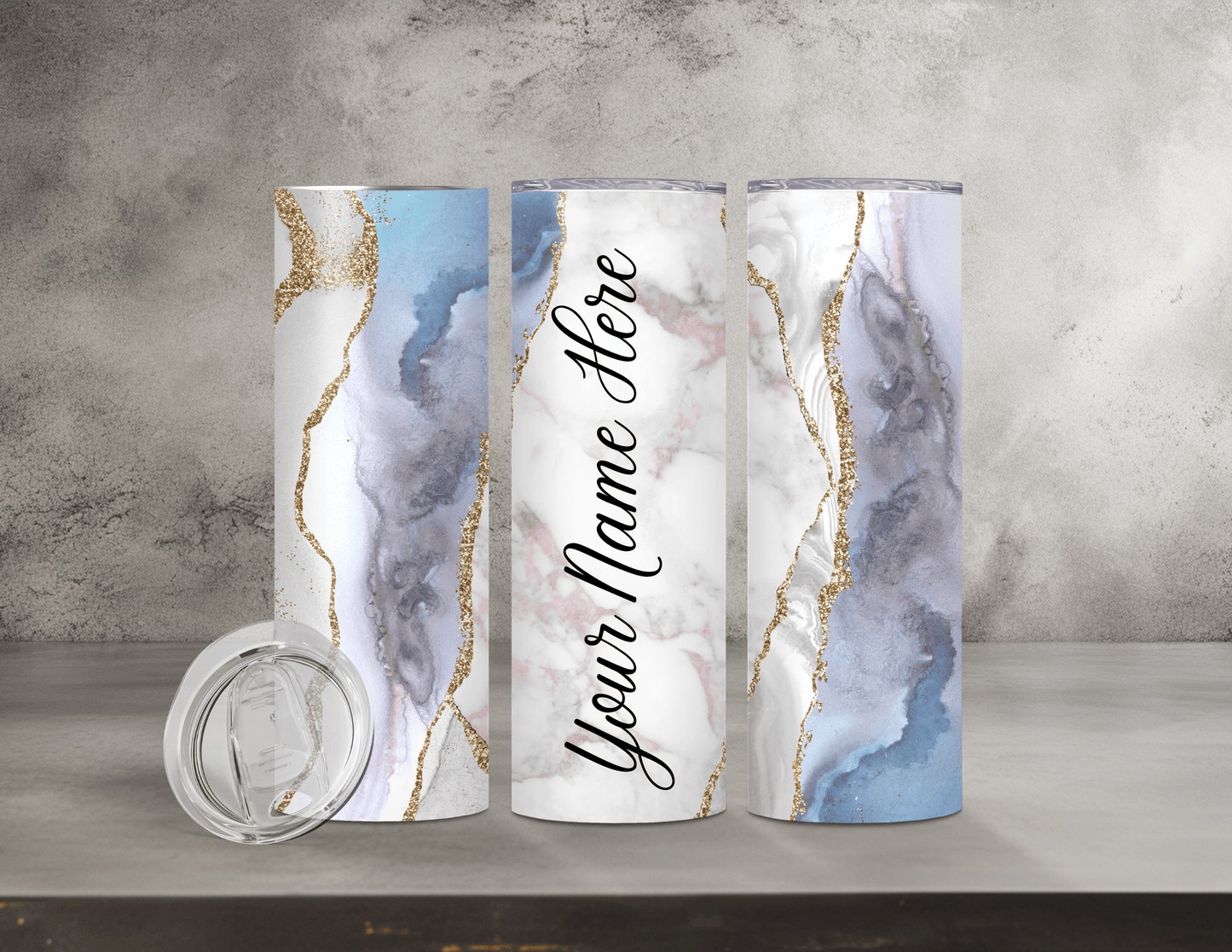 Personalized Agate Tumblers (15 Designs)