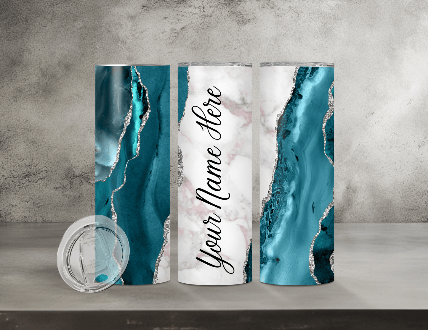 Personalized Agate Tumblers (15 Designs)