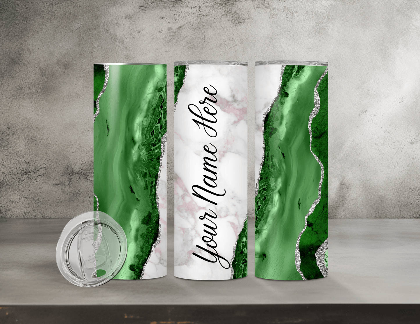 Personalized Agate Tumblers (15 Designs)