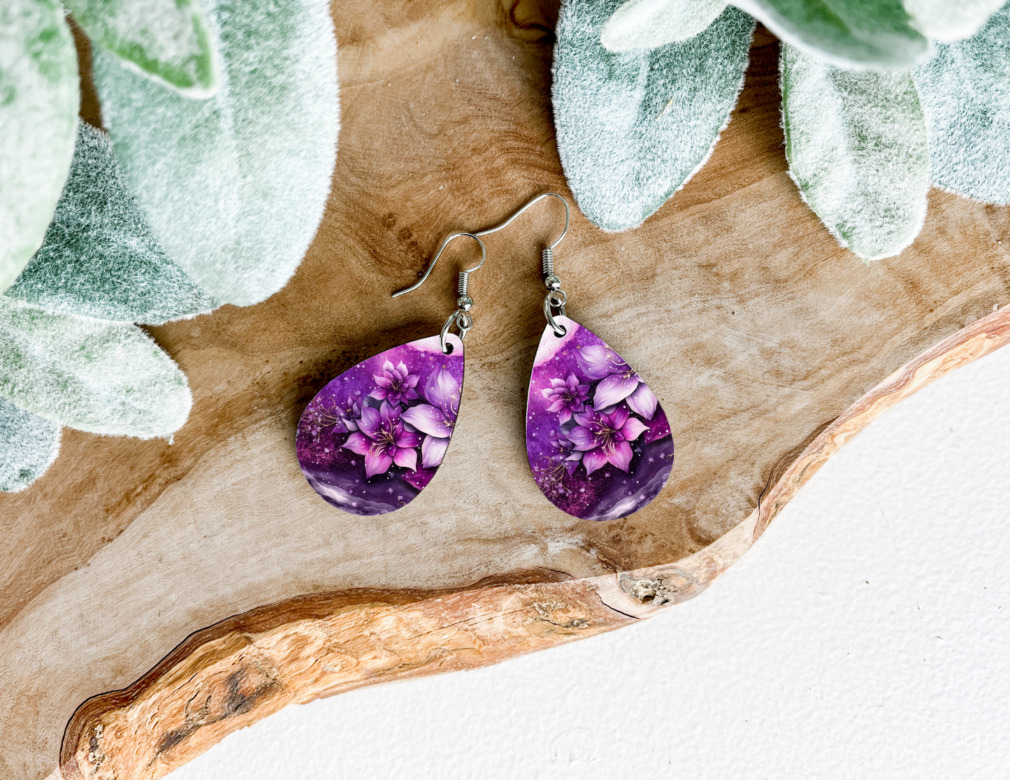 Marble Tear Drop Earrings