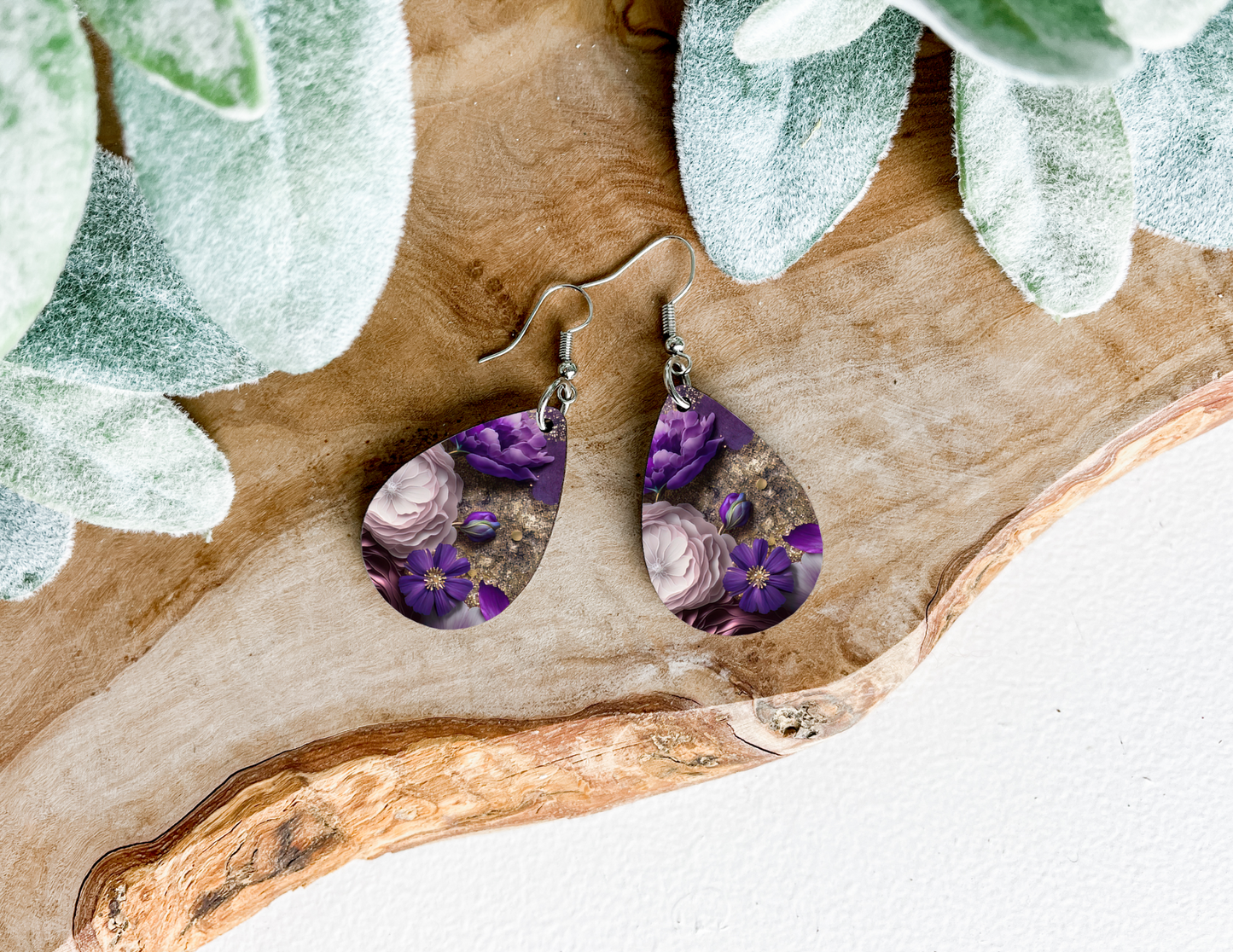 Marble Tear Drop Earrings