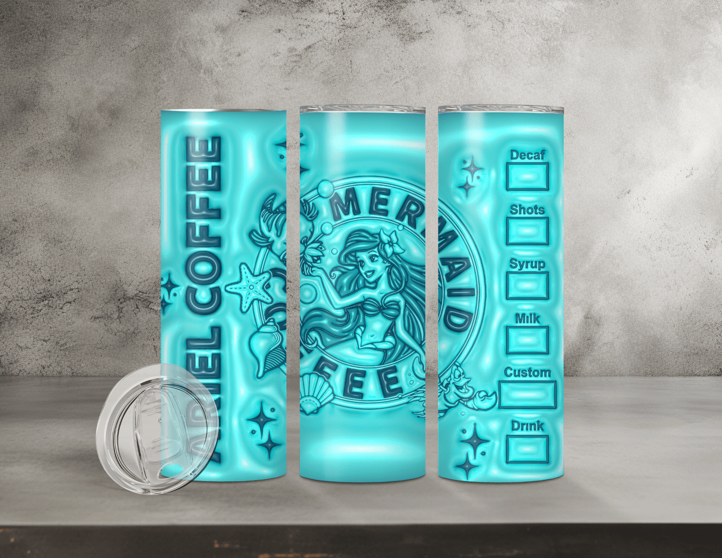 Normal & Inflated Disney Princess Tumblers (35 Designs)