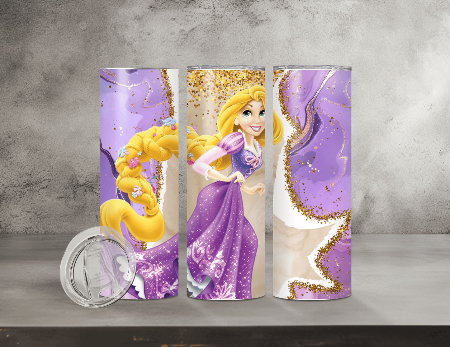 Normal & Inflated Disney Princess Tumblers (35 Designs)