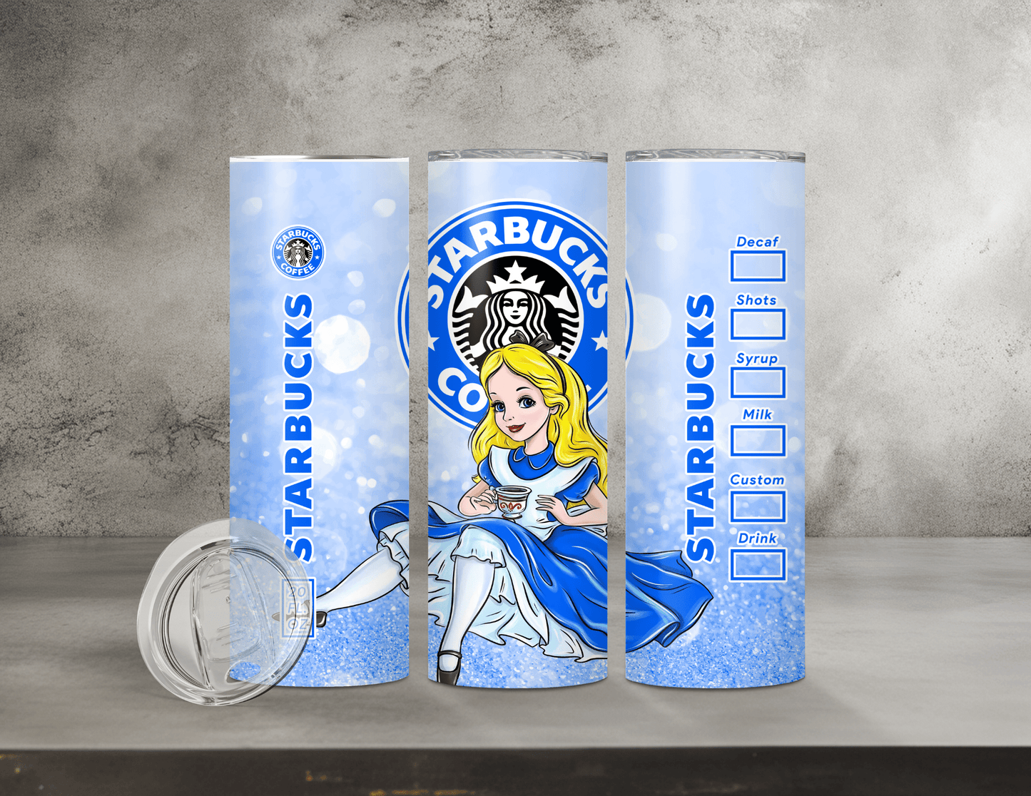 Normal & Inflated Disney Princess Tumblers (35 Designs)