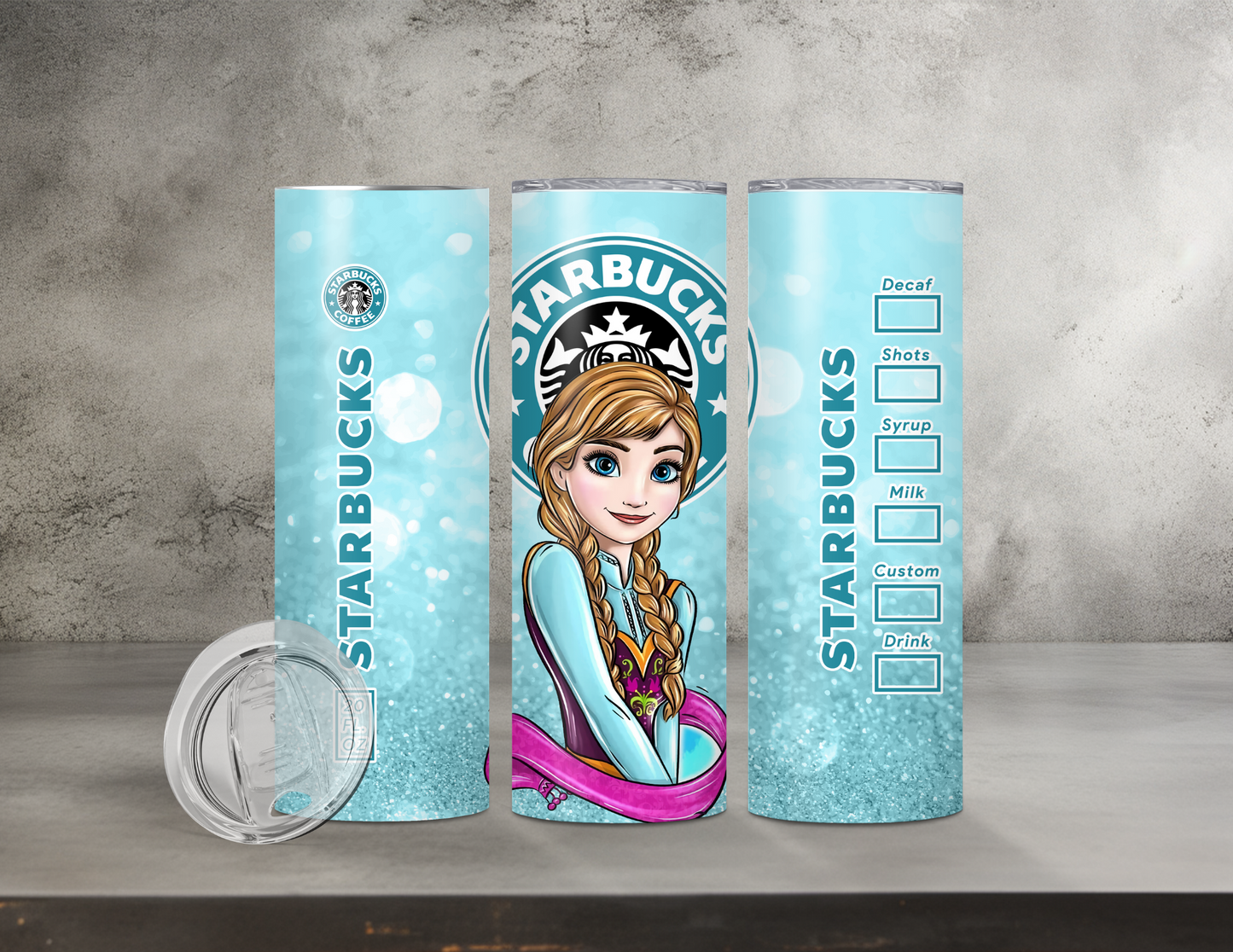 Normal & Inflated Disney Princess Tumblers (35 Designs)