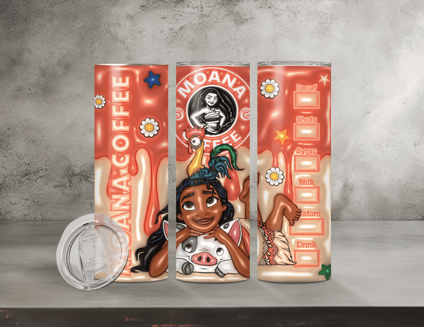 Normal & Inflated Disney Princess Tumblers (35 Designs)