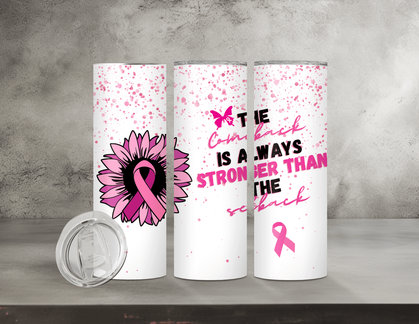 Breast Cancer Awareness Tumblers (14 Designs)