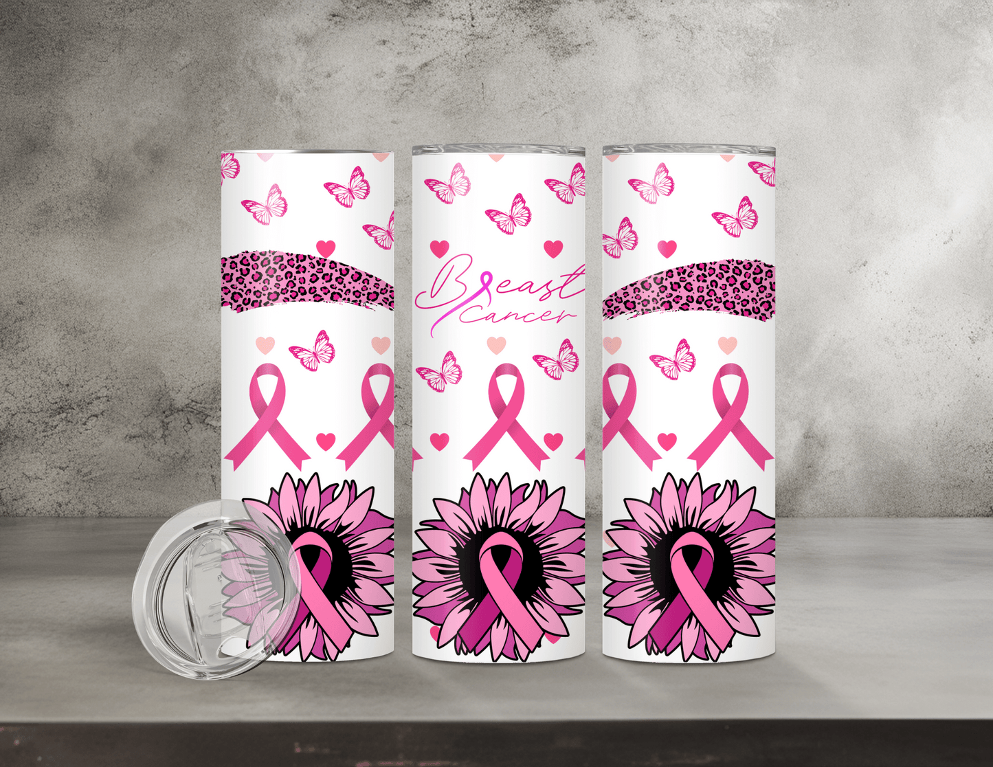 Breast Cancer Awareness Tumblers (14 Designs)
