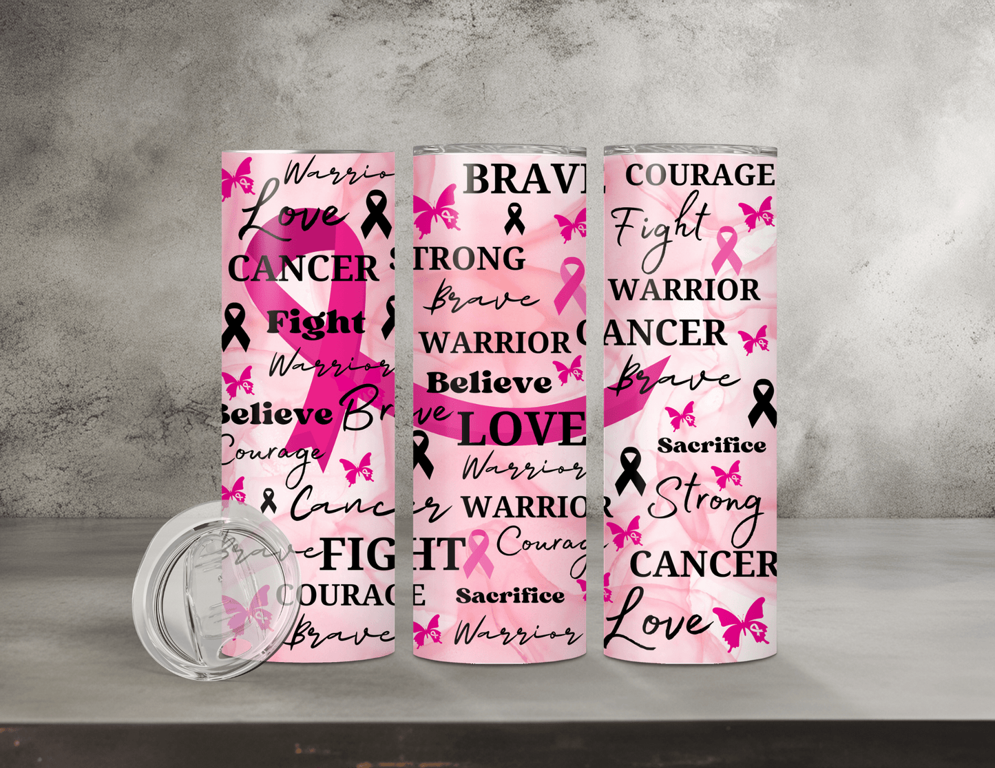Breast Cancer Awareness Tumblers (14 Designs)