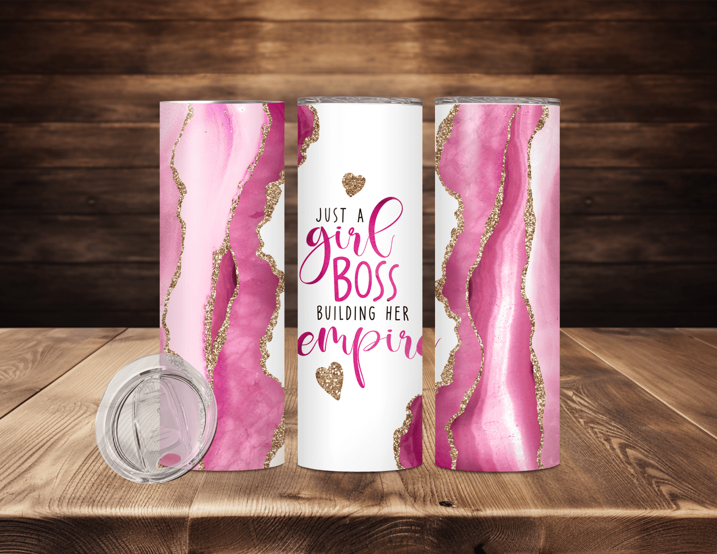 Just a Girl Boss Building Her Empire Tumblers (3 Designs)