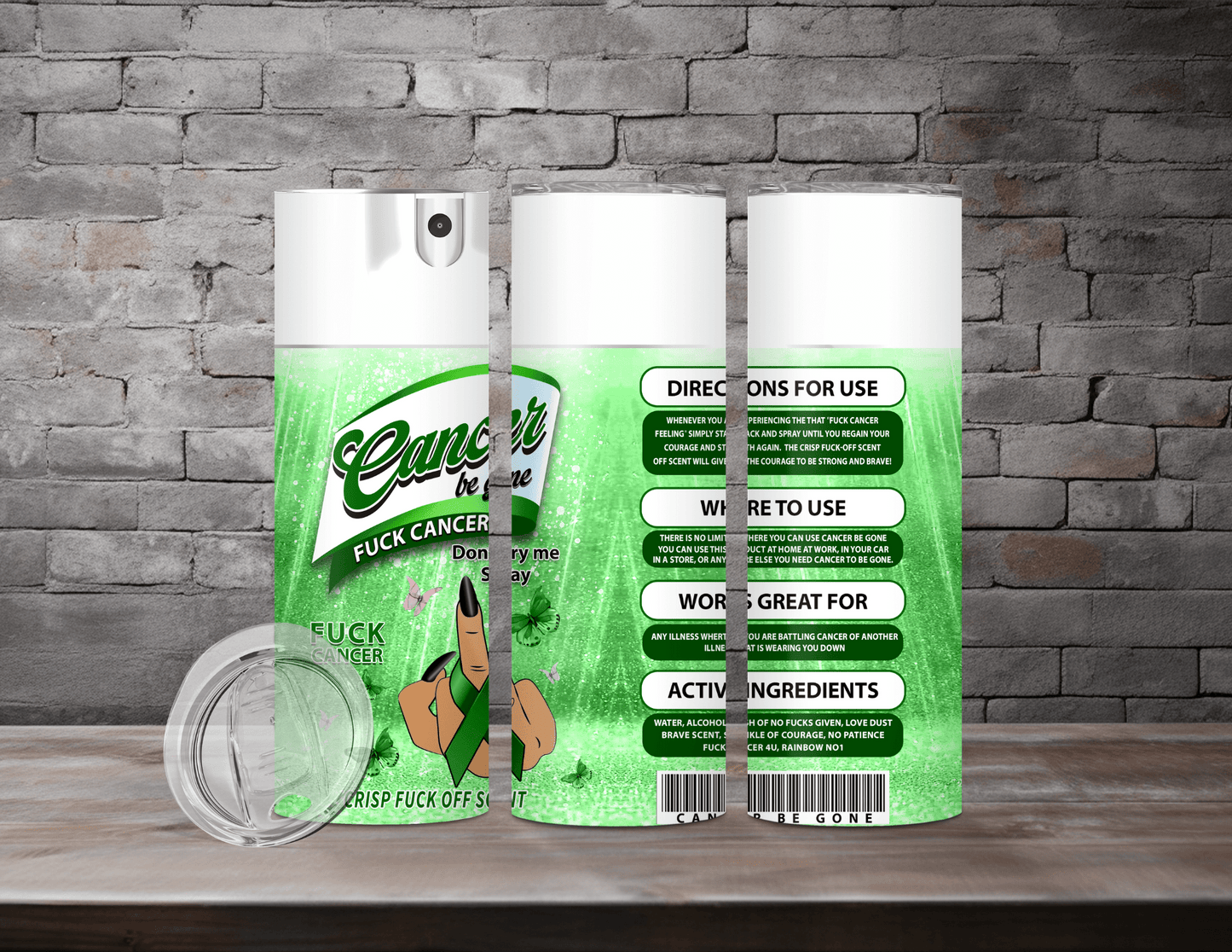 Cancer Be Gone Tumblers (12 Designs)