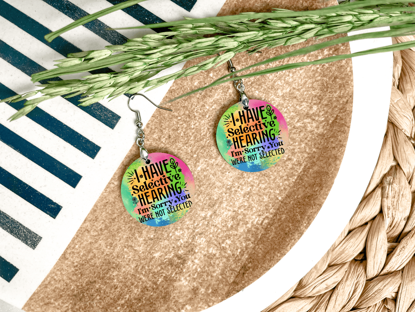 Sarcastic Round Earrings