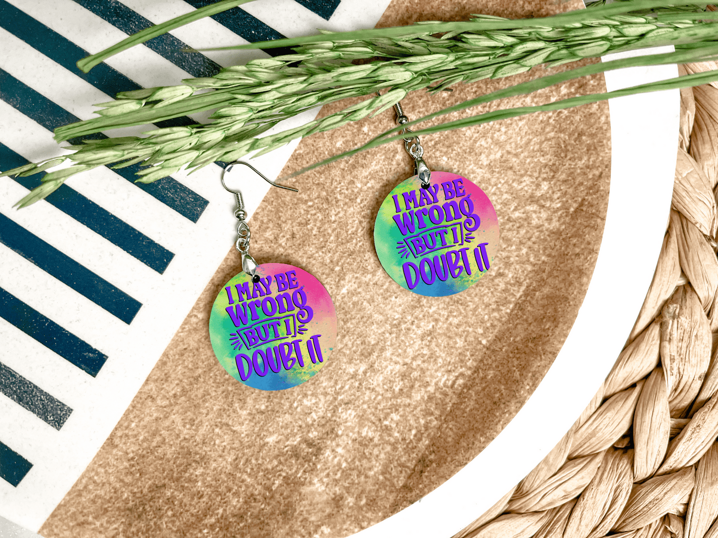 Sarcastic Round Earrings
