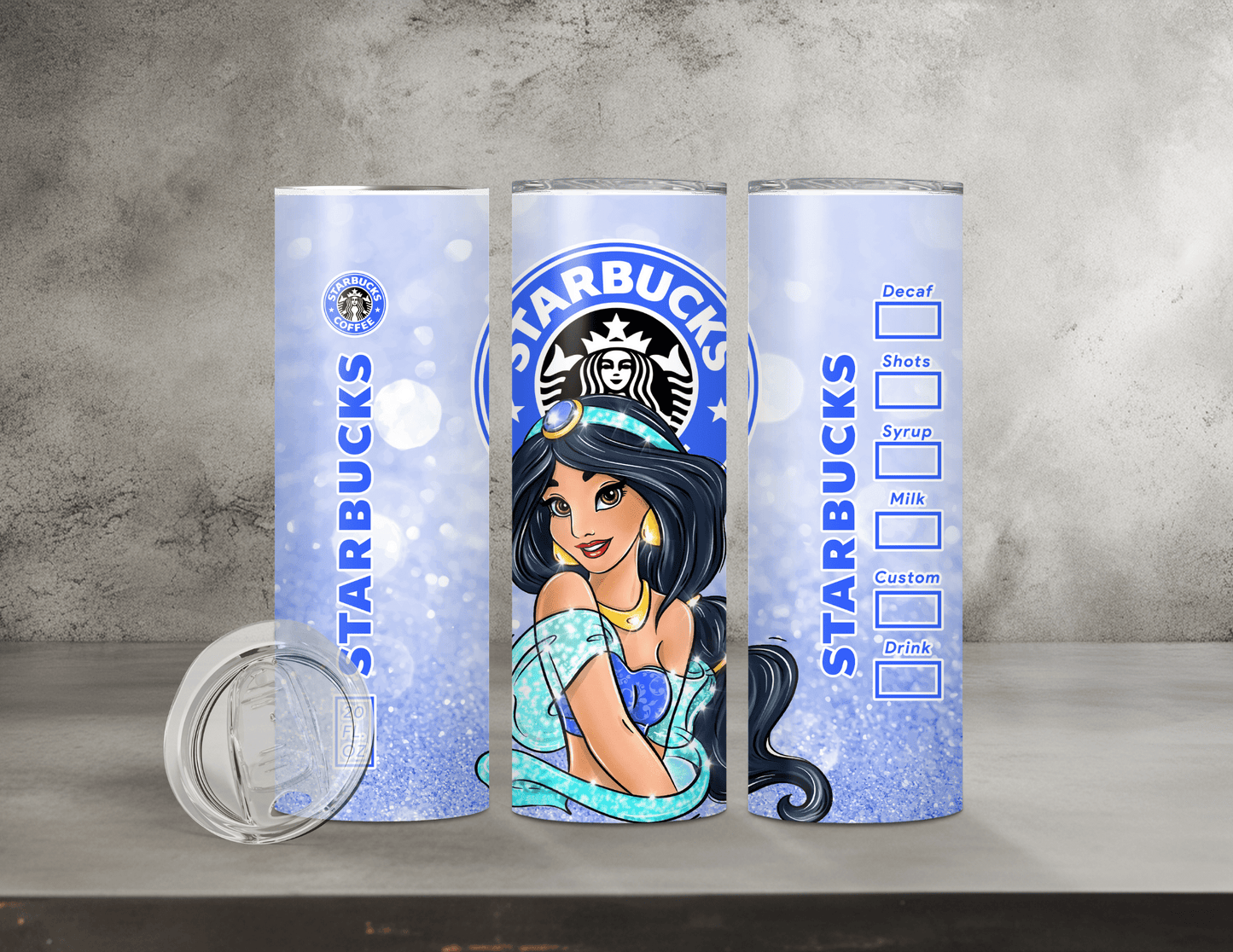 Normal & Inflated Disney Princess Tumblers (35 Designs)