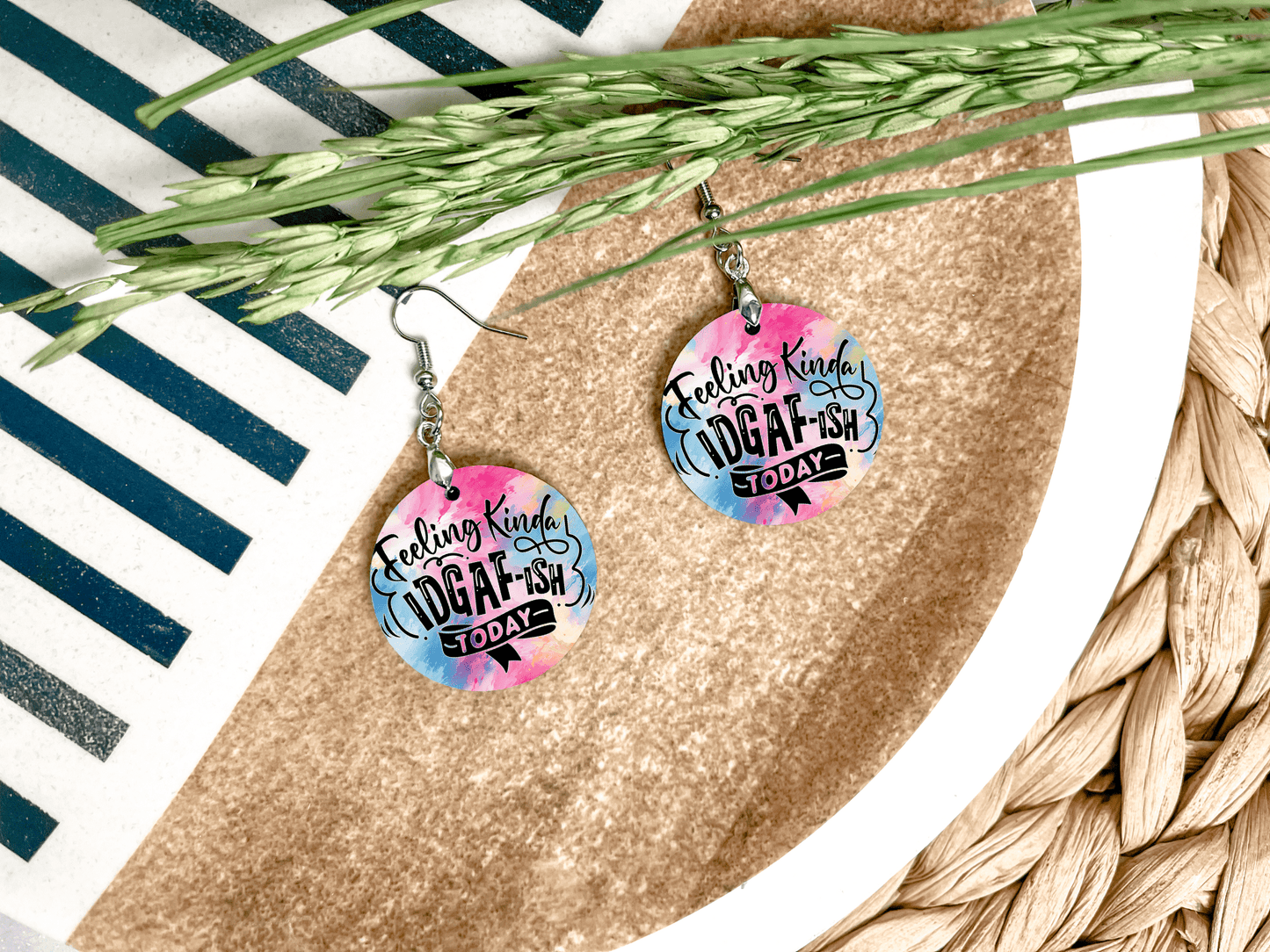 Sarcastic Round Earrings