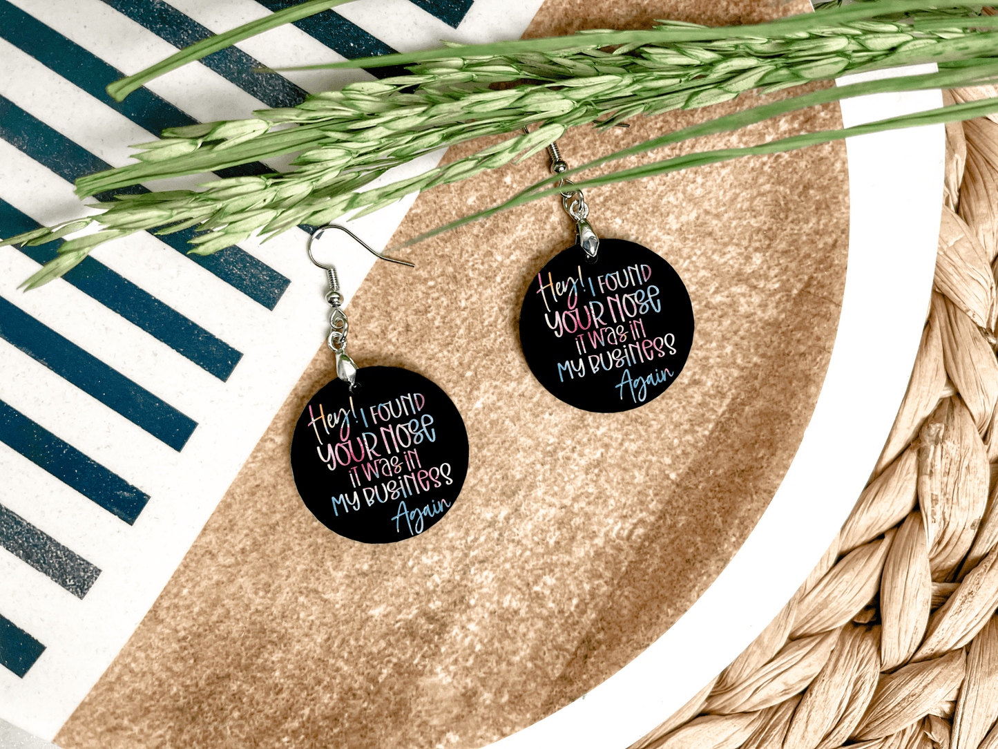 Sarcastic Round Earrings