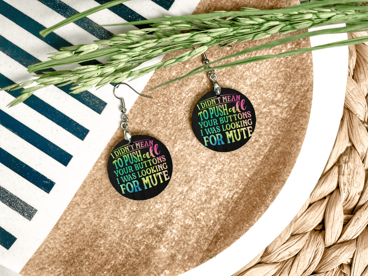 Sarcastic Round Earrings