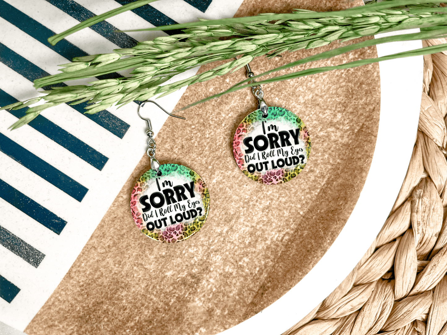 Sarcastic Round Earrings