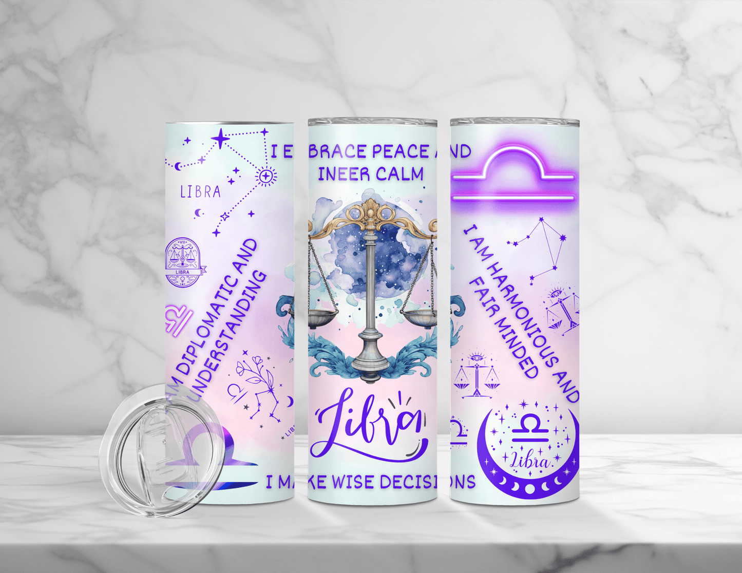 Affirmation Zodiac Tumblers (24 Designs)