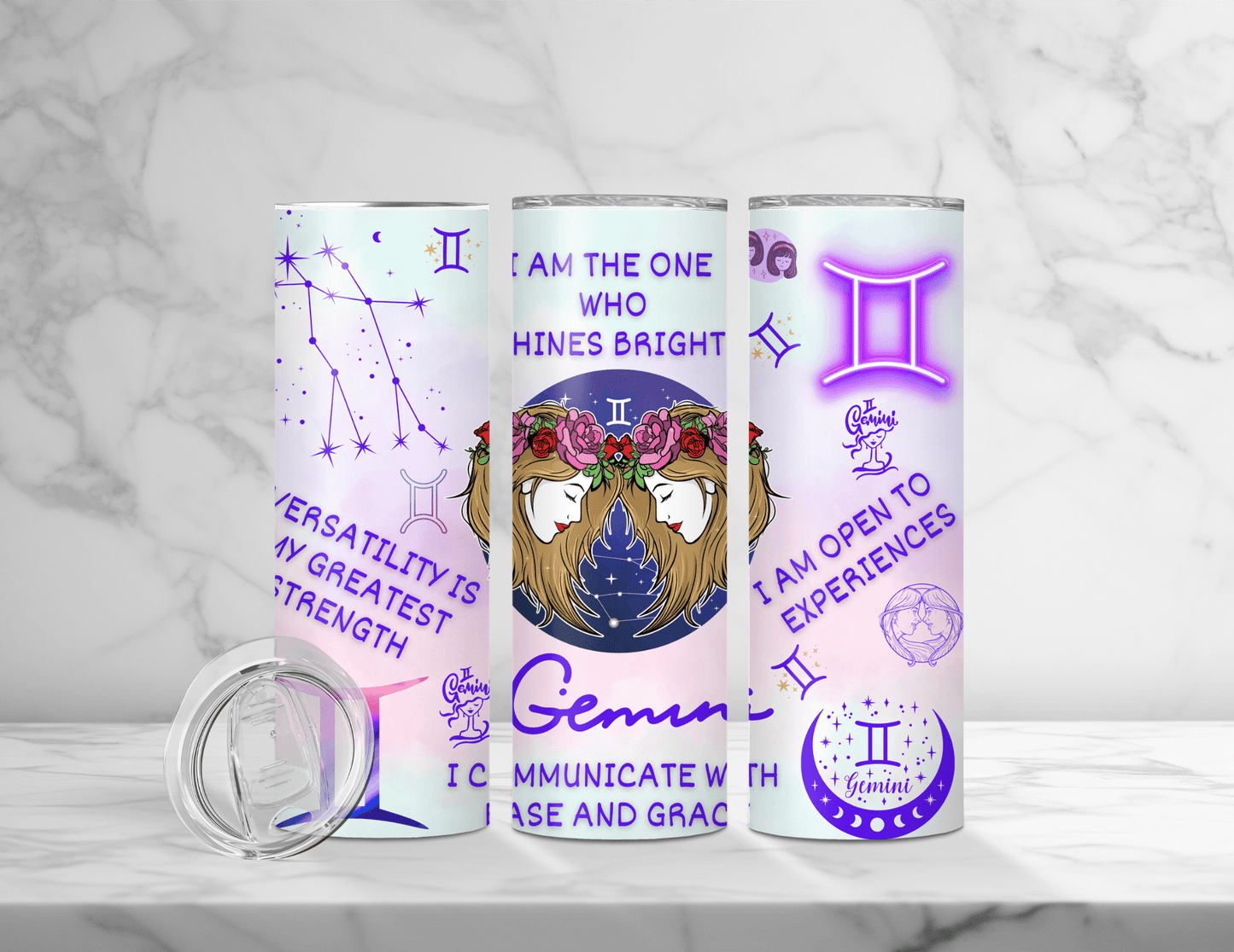 Affirmation Zodiac Tumblers (24 Designs)