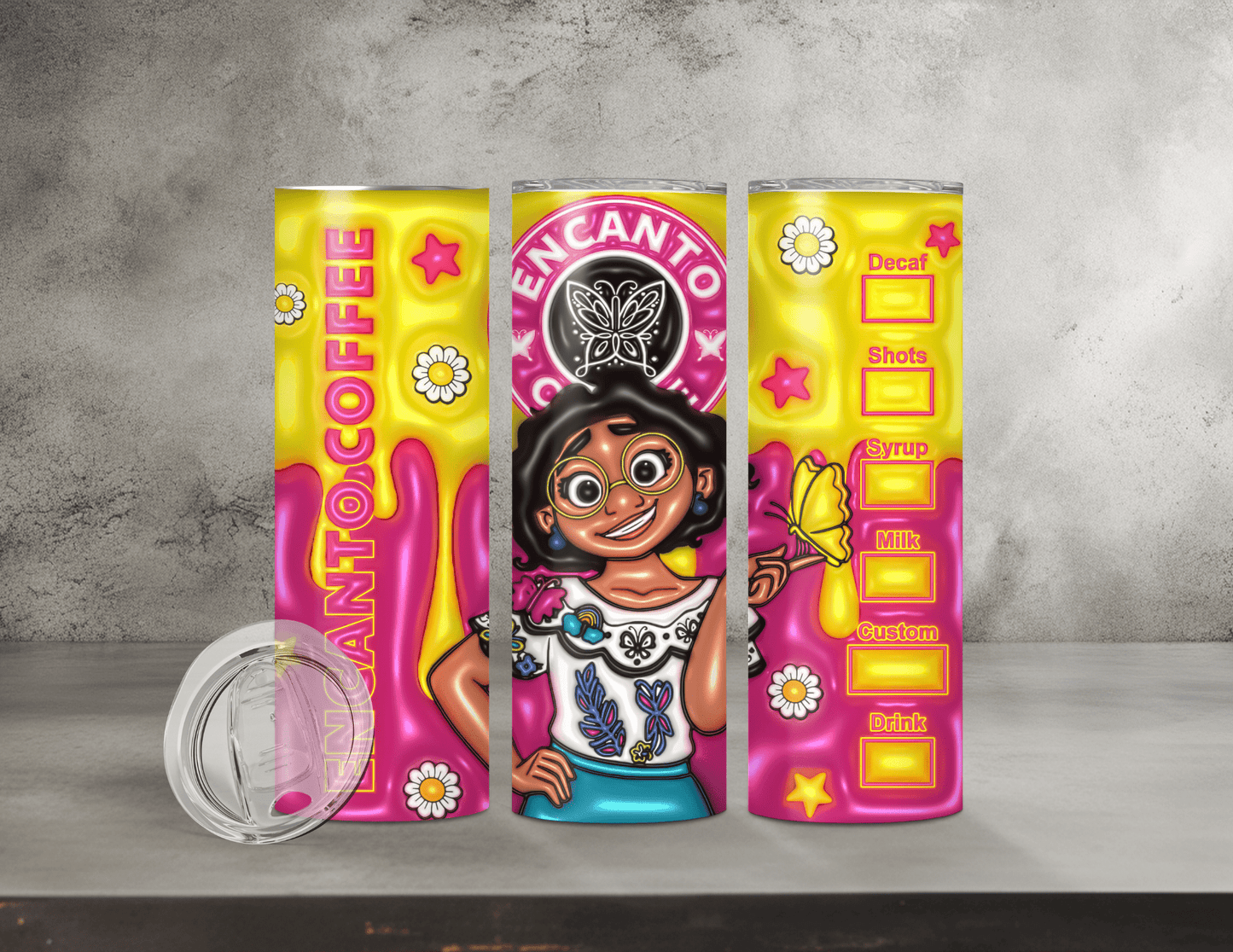 Normal & Inflated Disney Princess Tumblers (35 Designs)