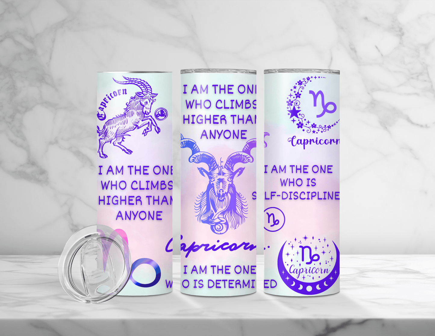 Affirmation Zodiac Tumblers (24 Designs)