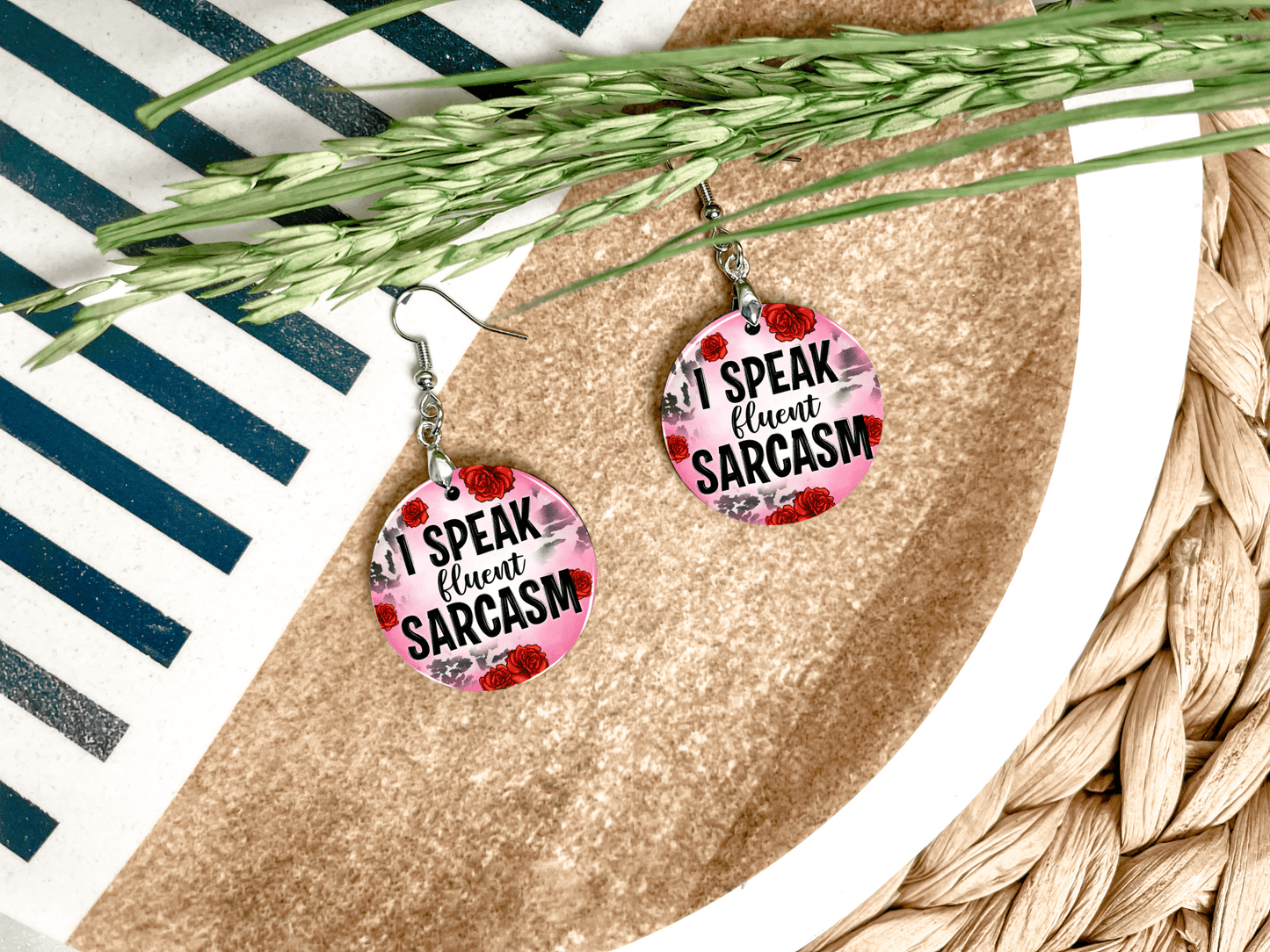 Sarcastic Round Earrings