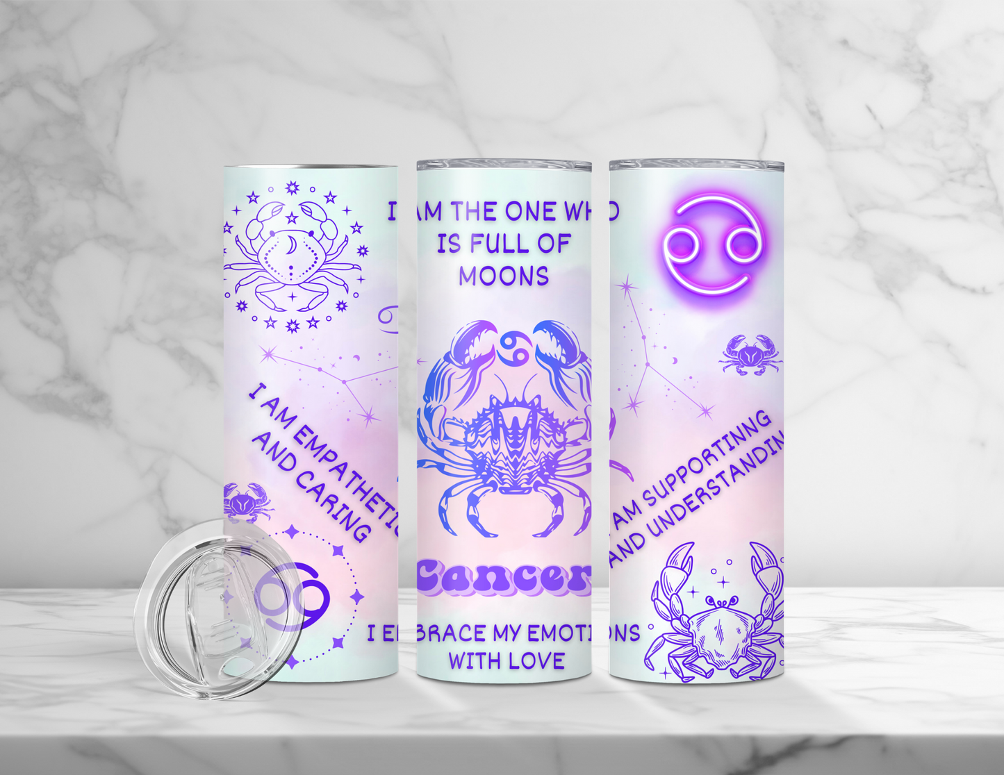 Affirmation Zodiac Tumblers (24 Designs)