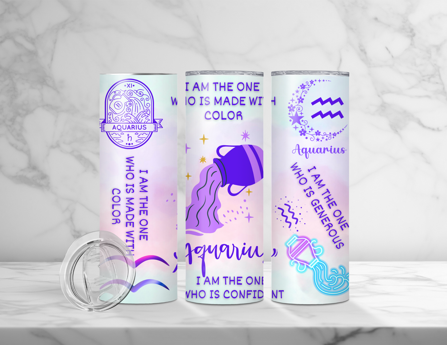 Affirmation Zodiac Tumblers (24 Designs)