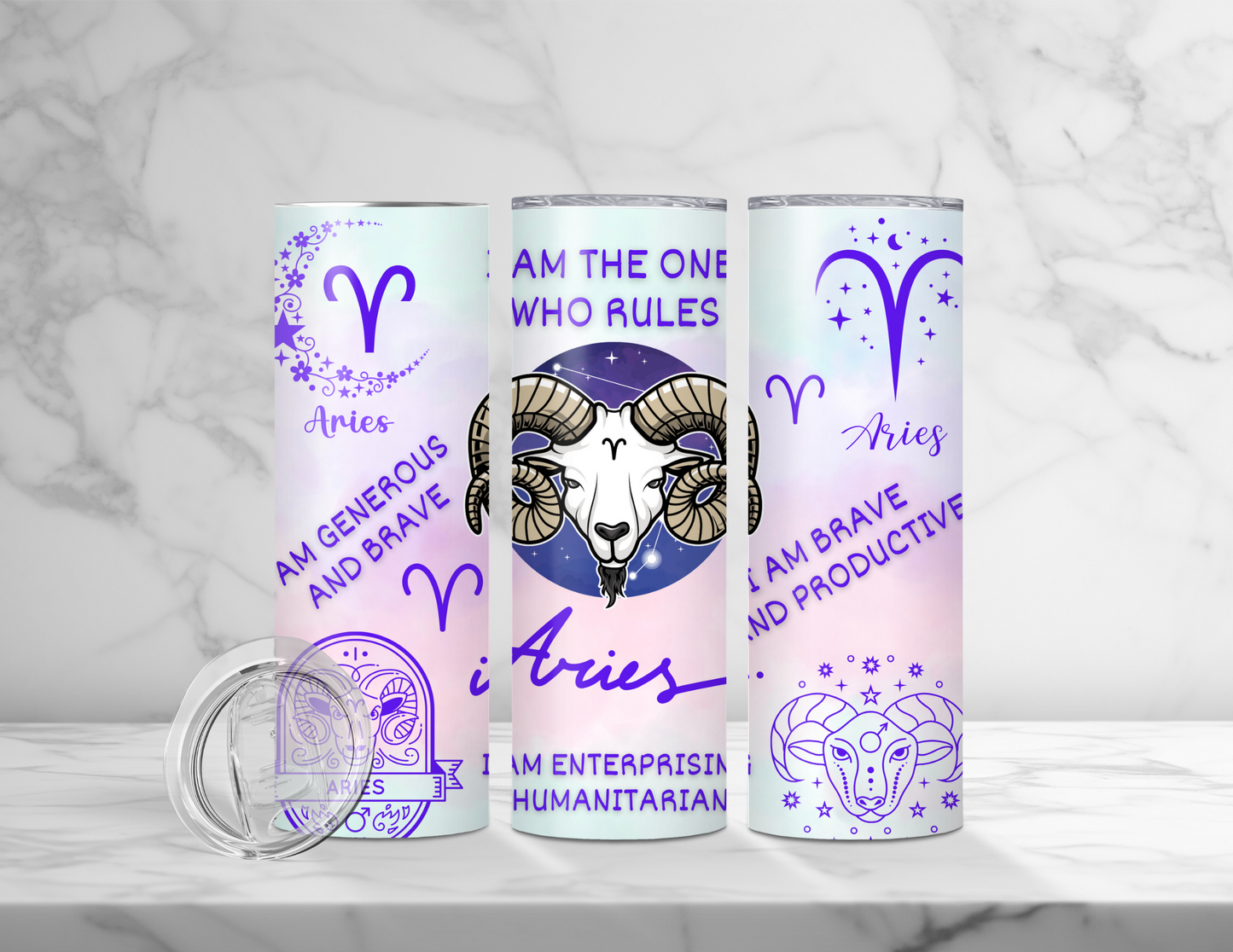 Affirmation Zodiac Tumblers (24 Designs)