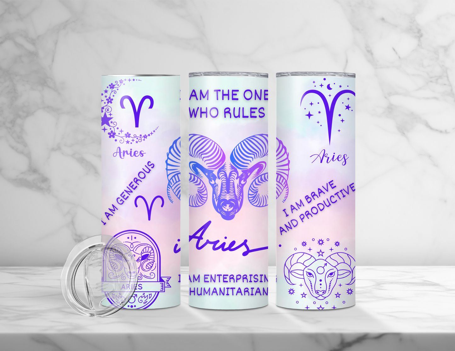 Affirmation Zodiac Tumblers (24 Designs)