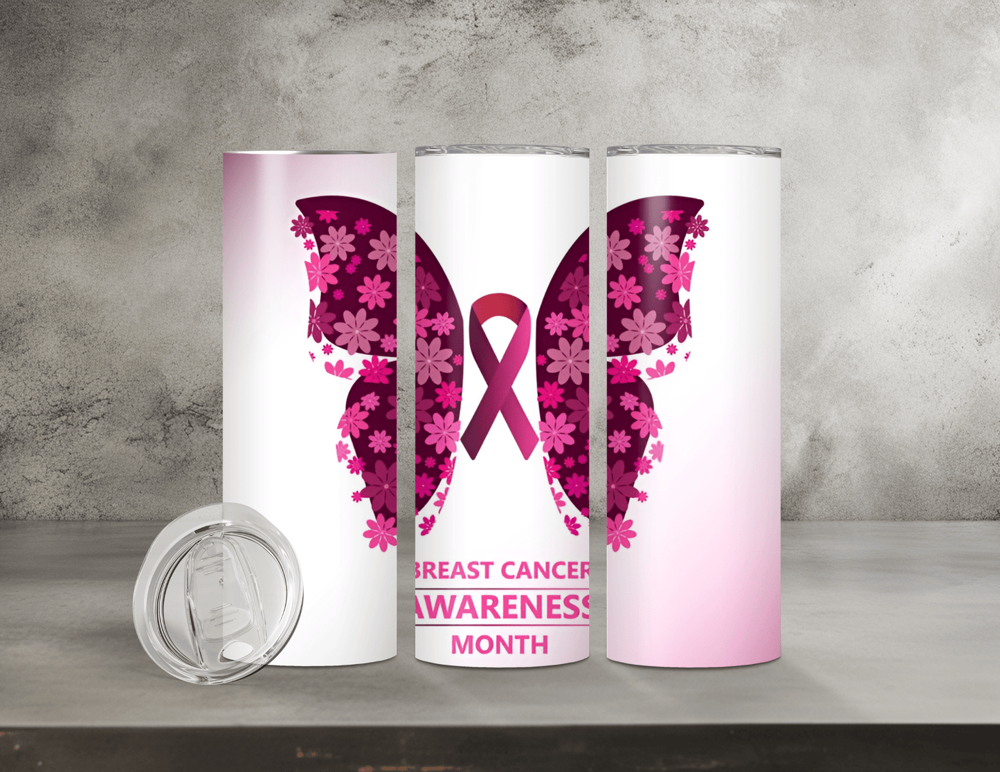Breast Cancer Awareness Tumblers (14 Designs)