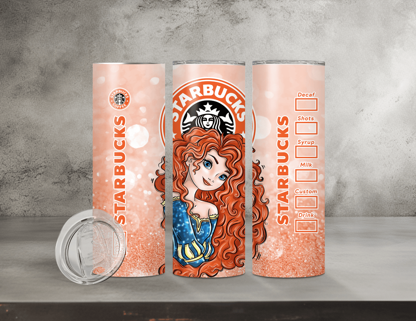 Normal & Inflated Disney Princess Tumblers (35 Designs)