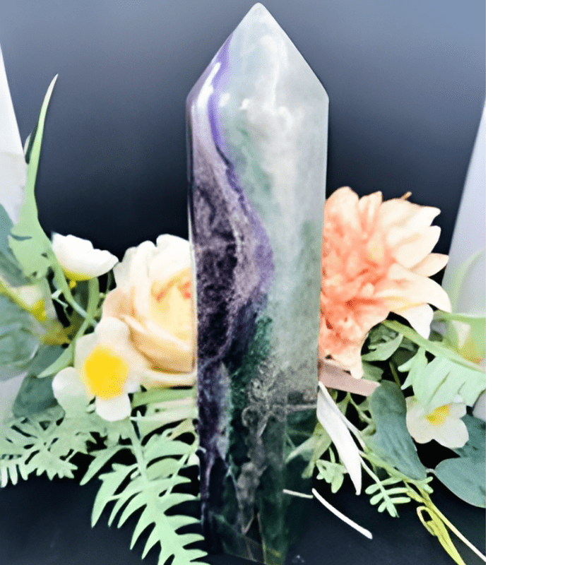 Large Rainbow Fluorite Tower