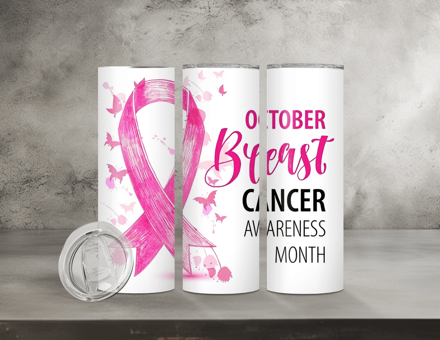 Breast Cancer Awareness Tumblers (14 Designs)