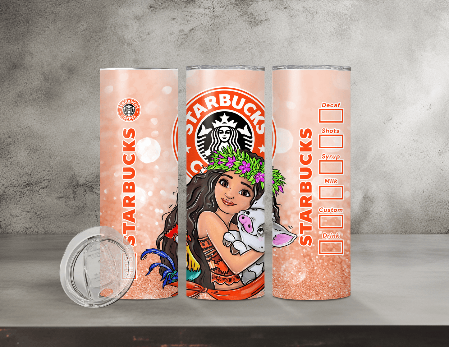 Normal & Inflated Disney Princess Tumblers (35 Designs)