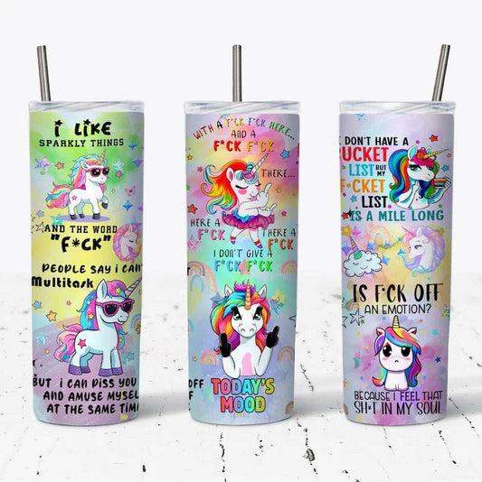 Naughty Unicorn Tumblers (3 Designs)